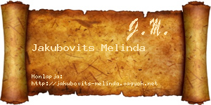 Jakubovits Melinda névjegykártya
